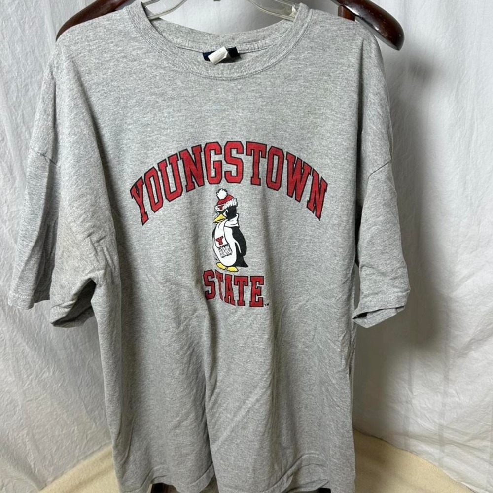 Youngstown State Penguins Shirt Adult XXL‎ Champion Short Sleeve Gray